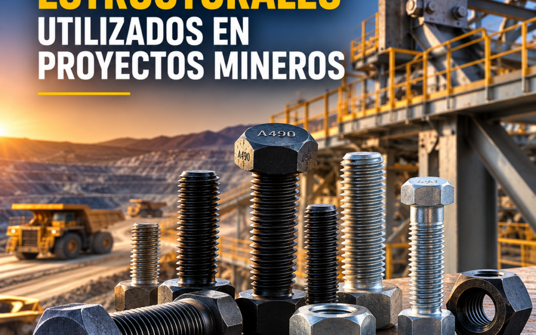Tipos de pernos estructurales utilizados en proyectos mineros